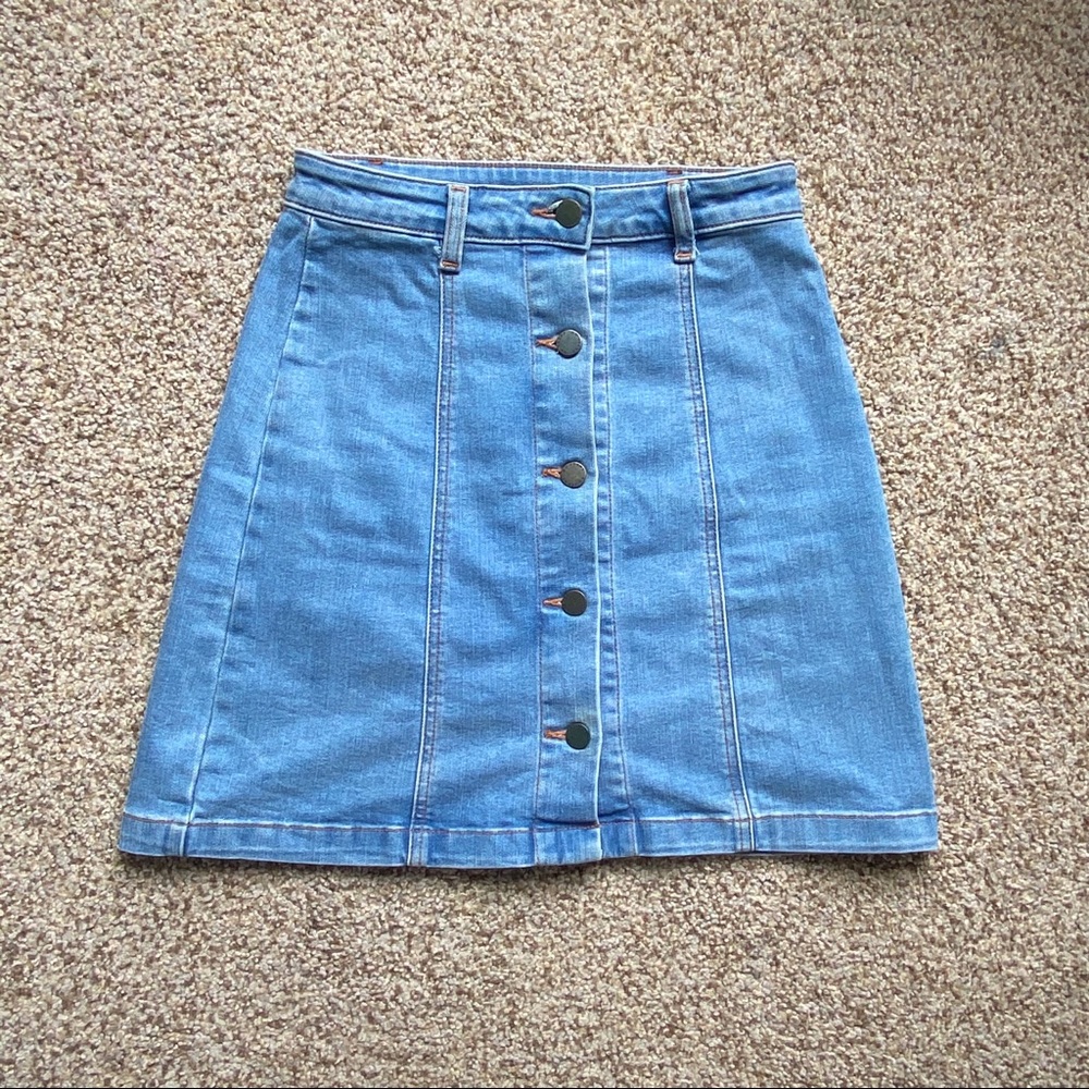 Jean button up skirt